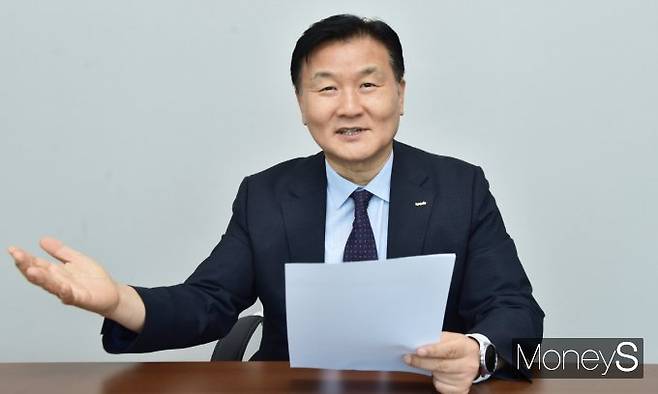 한국리츠협회가 리츠 취득세 감면을 1일 건의했다. 사진은 정병윤 한국리츠협회 회장. /사진=머니S 임한별 기자