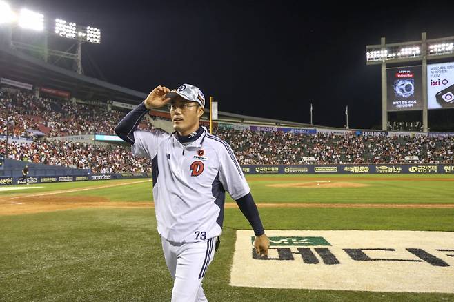 조성환 두산 베어스 감독대행. /사진=두산 베어스 제공