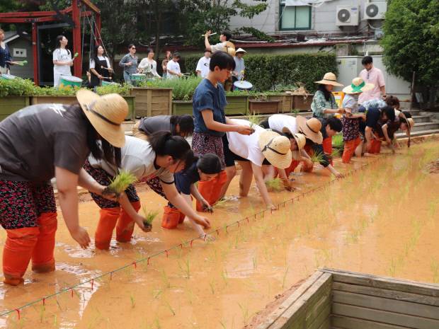 광주시 청소년삶디자인센터는 청소년들이 꿈을 키워가는 아지트다. 삶디에는 공유부엌, 생활목공방, 열린책방 등 다양한 공간이 있으며 모내기 행사 등 다채로운 프로그램이 열린다. <삶디 제공>