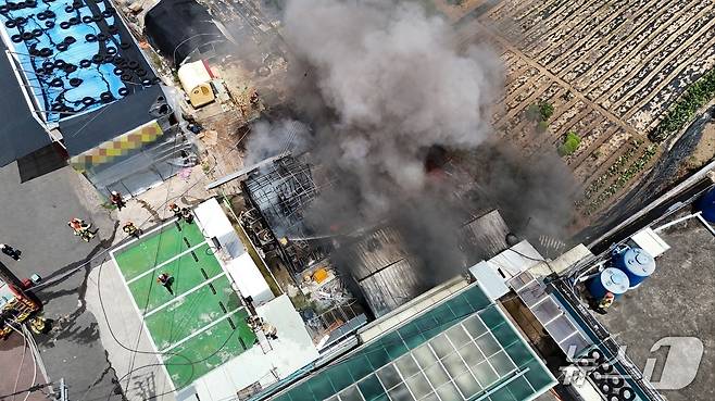 화재 현장(진주소방서 제공. 재판매 및 DB금지).