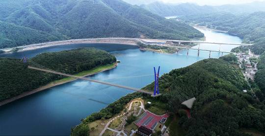 옥천장계생태탐방길 추렁다리조감도. 옥천군제공