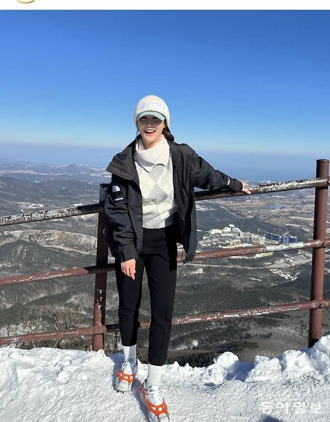 김하늘은 달리기와 등산, 필라테스 등 각종 운동을 하며 견강을 관리한다. 김하늘 제공