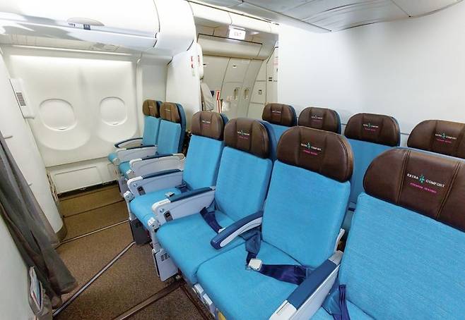 하와이안항공 A330 엑스트라 컴포트석 11열. /사진= 하와이안항공
