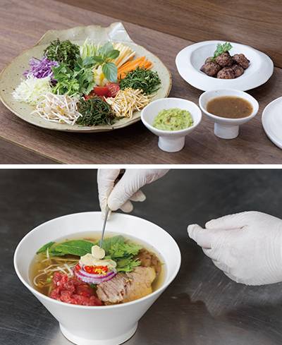 이현동 내셔널비프 한국지사장이 만든 월남쌈과 쌀국수.