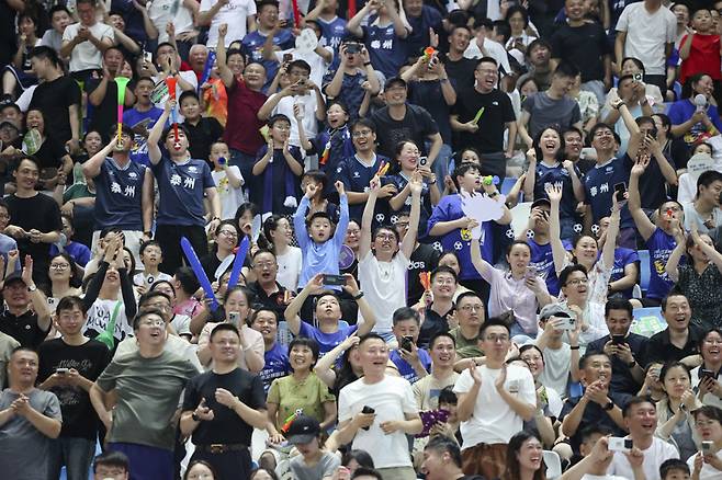 장수 프리미어 리그의 관중/사진=중국 인터넷