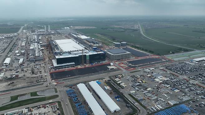 삼성전자가 미국 텍사스주 테일러시에 건설 중인 반도체 파운드리 공장. [삼성전자 제공]