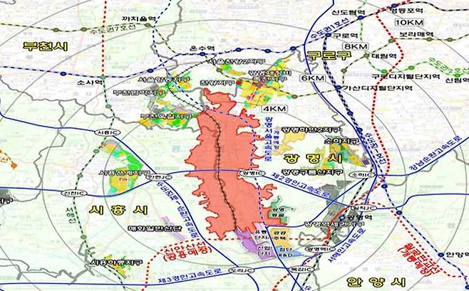 [수원=뉴시스] 경기 광명시흥 공공주택지구 위치도. (사진=경기도 제공) 2025.07.02. photo@newsis.com *재판매 및 DB 금지