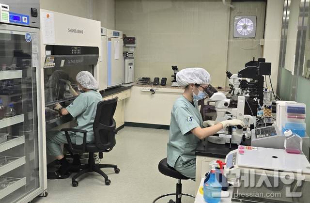 ▲제주대학교 학내 벤처기업 미래셀바이오 연구팀.ⓒ프레시안