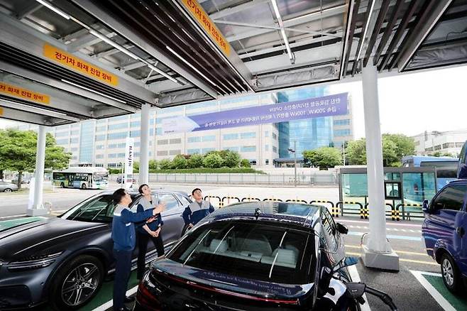 김포공항 인근에 자리한 한진의 전기차 충전소. 한진 제공