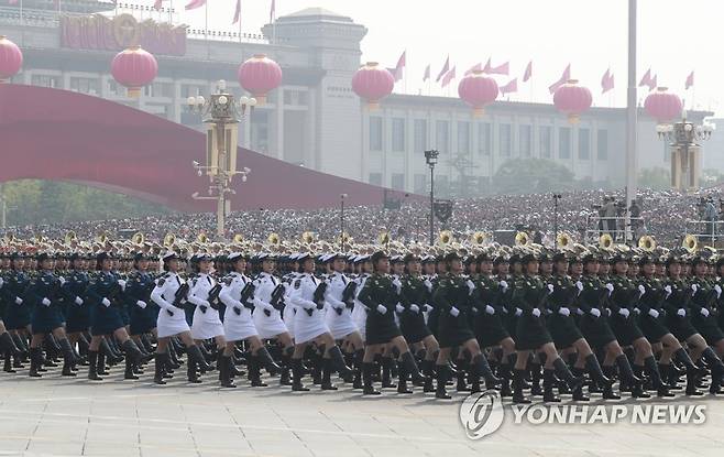 중국 2019년 건국 70주년 열병식 [연합뉴스 자료사진. 재판매 및 DB 금지]