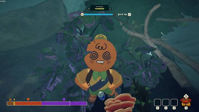 캐릭터가 사망한 모습