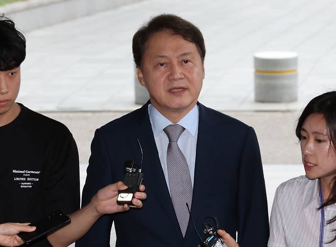 김주현 전 대통령실 민정수석이 3일 오전 서울 서초구 서울고검에 마련된 내란 특검 사무실로 출석하고 있다. 정용일 선임기자 yongil@hani.co.kr