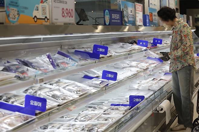 3일 서울의 한 대형 마트 수산물 코너 모습 [연합]