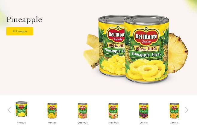 델몬트 통조림 [델몬트 공식 홈페이지 캡처]
