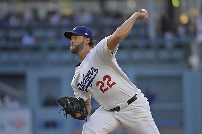 LA 다저스 커쇼가 3일 시카고화이트삭스전에서 역투하고 있다. Imagn Images연합뉴스