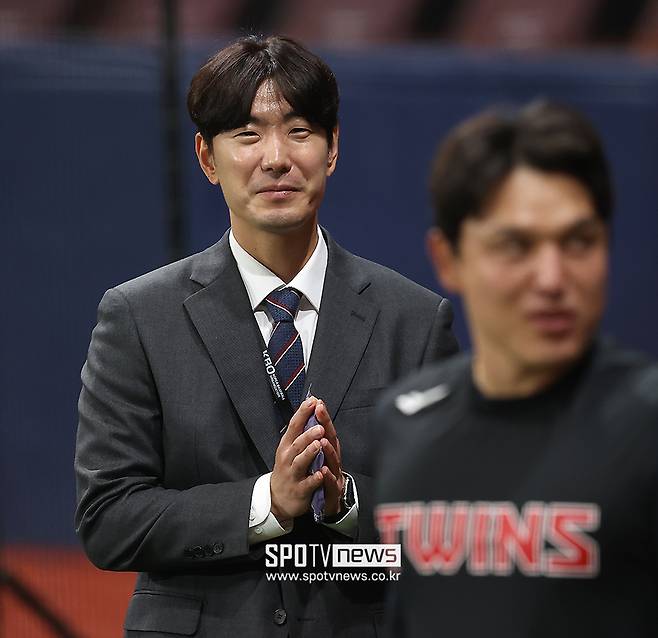 ▲ 은퇴 후 해설위원이 된 김재호 ⓒ 곽혜미 기자