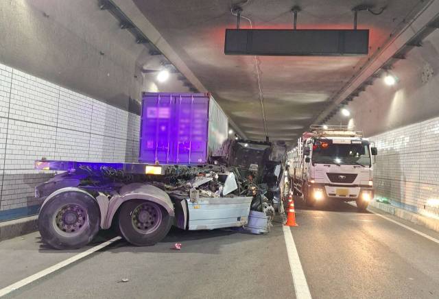 사고 트레일러 모습. 강서경찰서 제공