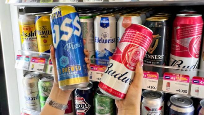 할인 행사를 진행한 대용량 캔맥주. (사진=CU)