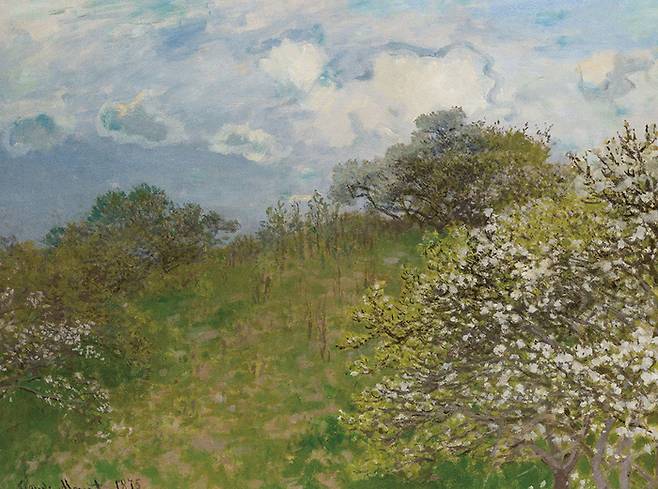 클로드 모네, ‘봄’, 캔버스에 유채, 1875, Johannesburg Art Gallery, Johannesburg (Claude Monet, The spring, oil on canvas, 1875, 58 x 78,5 cm Johannesburg Art Gallery, Johannesburg)