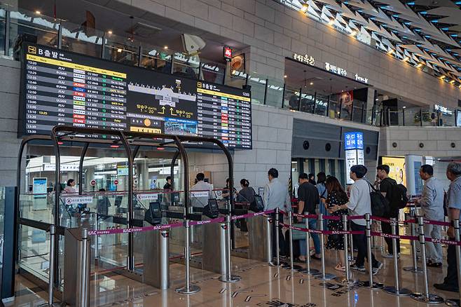 [서울=뉴시스]사진은 김포공항의 출발장 모습. 2025.07.04.(사진=한국공항공사 제공) photo@newsis.com *재판매 및 DB 금지