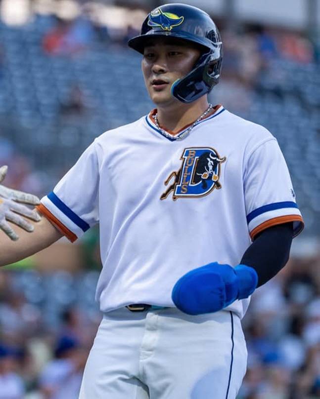 탬파베이 산하 트리플A 팀 더럼 불스에서 재활 경기를 치른 김하성. /사진=더럼 불스 공식 SNS