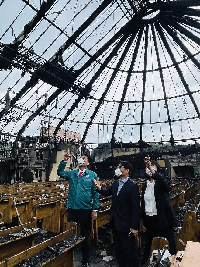▲ 불이 난 구리시 교문동의 등록 대안교육기관인 새음학교./사진제공=경기도의회