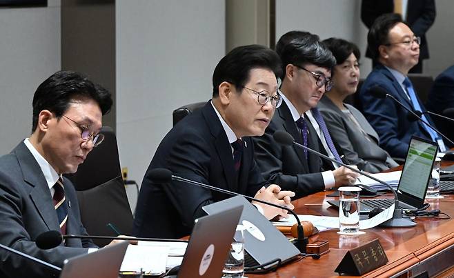이재명 대통령이 5일 서울 용산 대통령실청사에서 열린 제29회 국무회의에서 발언하고 있다. 2025.07.05. 대통령실사진기자단