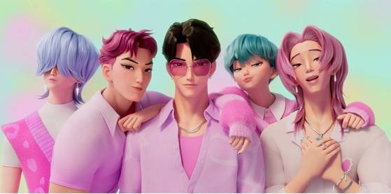 '헌트릭스'의 라이벌인 악귀 아이돌 '사자 보이즈' [사진 넷플릭스]