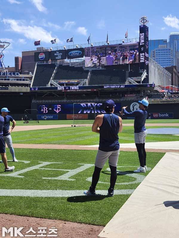 김하성이 5일(한국시간) 경기를 준비하고 있다. 사진(美 미니애폴리스)= 김재호 특파원