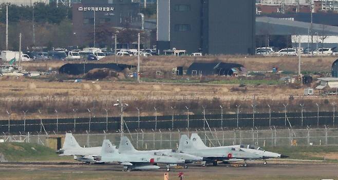 수원시 전투비행단. 연합뉴스