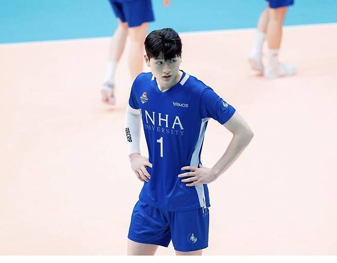 인하대 1학년인 차세대 남자배구 간판 윤경  [윤경 인스타그램 캡처. 재판매 및 DB 금지]