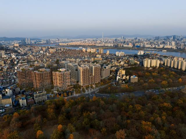 서울 용산구 유엔사 부지에 조성되는 ‘더파크사이드 서울’ 광역 조감도. [일레븐건설 제공]