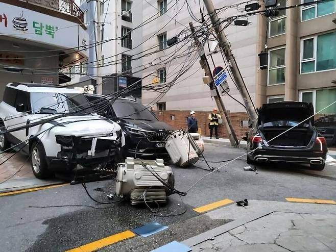 강남 발렛파킹 직원 대참사..