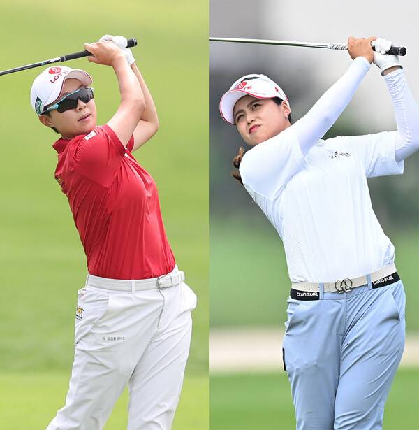 2025년 한국여자프로골프(KLPGA) 투어 제15회 롯데 오픈에 출전한 LPGA 투어 멤버 김효주, 최혜진 프로. 사진제공=KLPGA