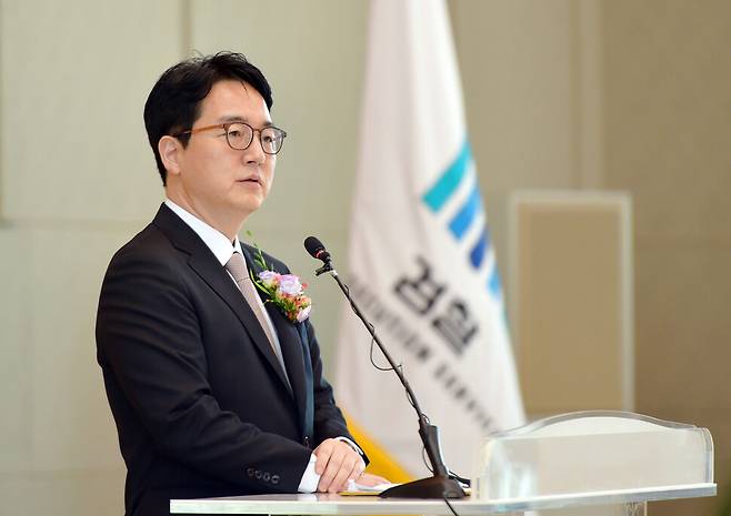 심우정 검찰총장이 7월 2일 서울 서초구 대검찰청에서 열린 퇴임식에서 퇴임사를 하고 있다. 연합뉴스