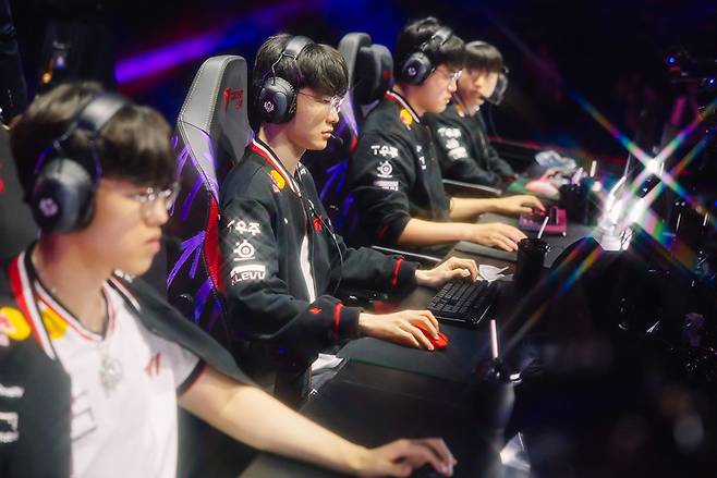 T1선수단. 라이엇게임즈 제공