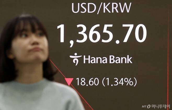 [서울=뉴시스] 홍효식 기자 = 서울 외환시장에서 원·달러 환율이 전 거래일 주간거래 종가(1384.3원)보다 15.3원 내린 1369원에 출발한 24일 오전 서울 중구 하나은행 딜링룸 전광판에 지수가 표시되고 있다.  코스피는 전 거래일(3014.47)보다 46.67포인트(1.55%) 상승한 3061.14에, 코스닥 지수는 전 거래일(784.79)보다 11.27포인트(1.44%) 오른 796.06에 거래를 시작했다. 2025.06.24. yesphoto@newsis.com /사진=홍효식