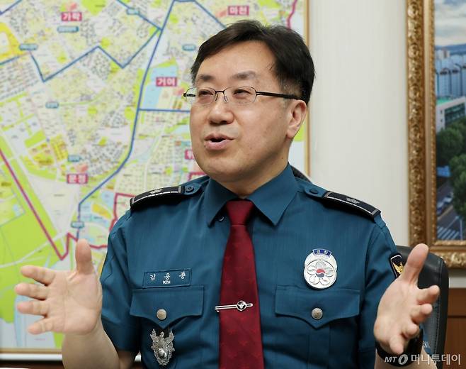 김용종 서울 송파경찰서장 인터뷰. /사진=김창현 기자.