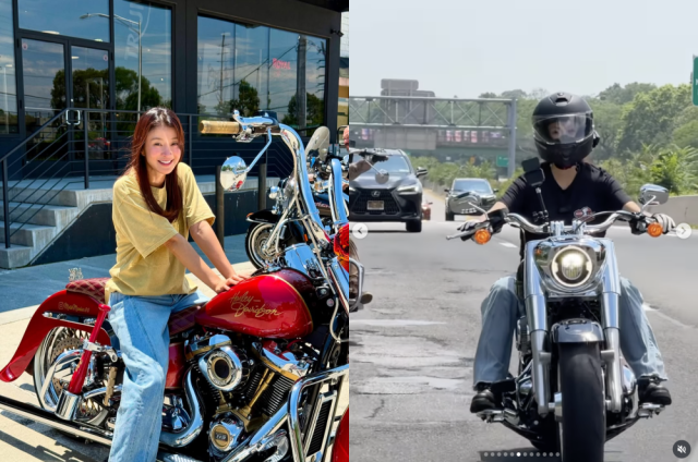 배우 이시영이 미국에서 바이크 타는 일상을 공개했다. / 이시영 인스타그램 캡처