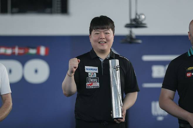 개인 통산 2번째 월드컵 우승을 차지한 조명우. 대한당구연맹