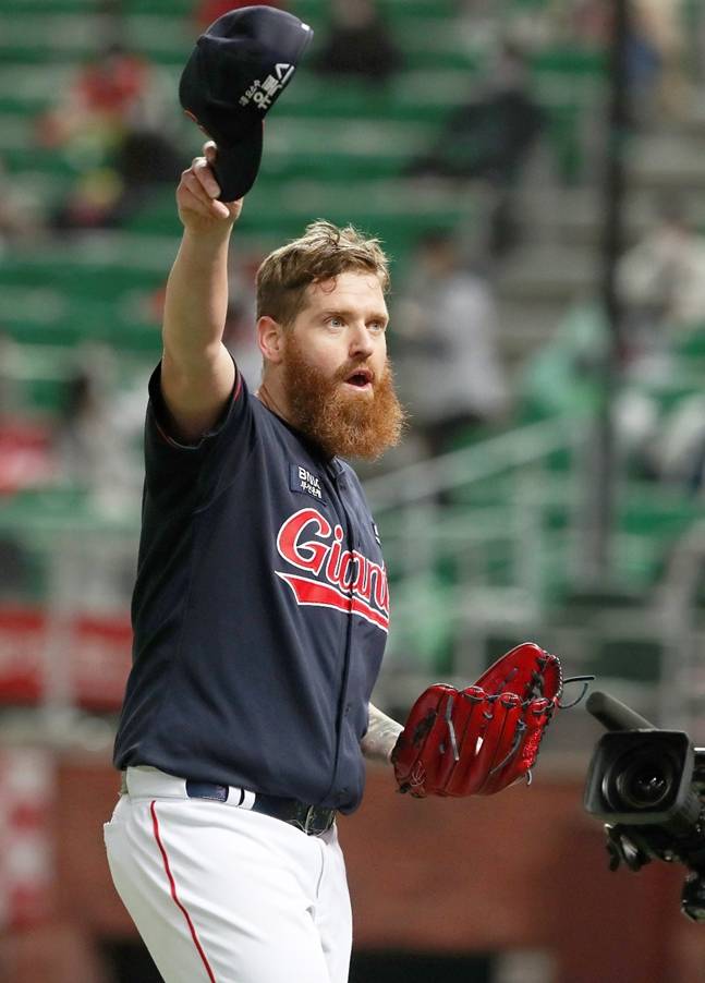 현역 시절 스트레일리의 모습. /사진=롯데 자이언츠