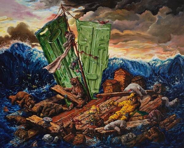 경남도립미술관 새 전시&nbsp;〈테라폴리스를 찾아서〉에서 볼 수 있는 배윤환 작가의 '그린 베어'. /경남도립미술관