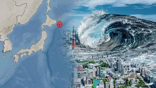 일본 홋카이도 해안 인근 해역에서 발생한 규모 6.0의 지진(왼쪽)과 자료화면 / 연합뉴스, 게티이미지뱅크