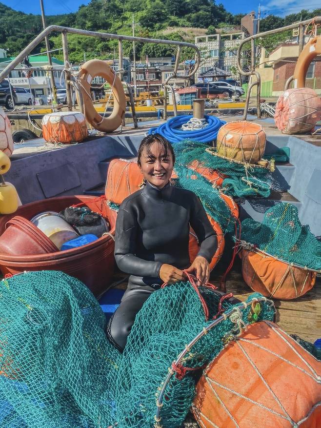 경남 거제의 4년 차 해녀 신호진씨. 신호진씨 제공