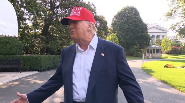 ▲ 지난 1일 백악관 인근에서 기자회견하고 있는 트럼프 대통령. 백악관 유튜브