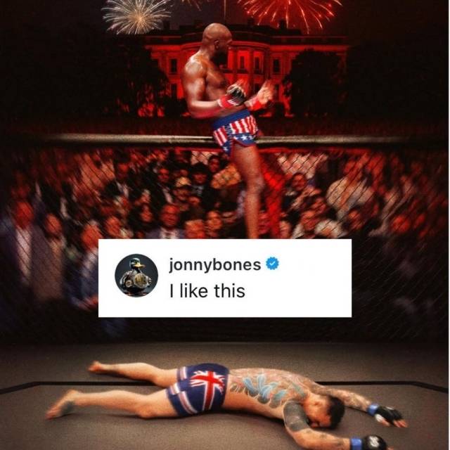 가장 주목받은 건 단연 존 존스였다. 그는 최근 헤비급 챔피언 벨트를 내려놓고 은퇴를 선언했다. 하나, 약 2주가 지난 지금 ‘백악관 UFC’ 개최 소식에 복귀에 가까운 소식을 전했다. 사진=X