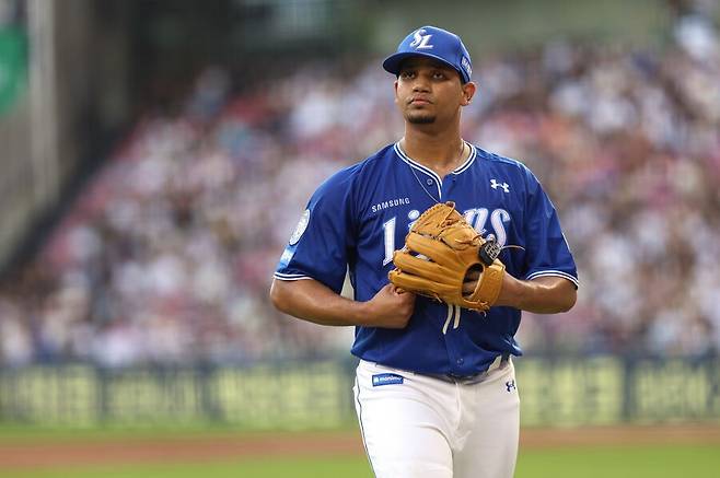 ▲ KBO리그 입성 후 첫 두 경기에서 좋은 투구 내용을 보이며 기대감을 높이고 있는 헤르손 가라비토 ⓒ삼성라이온즈