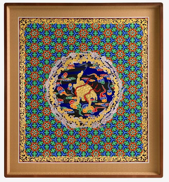 홍점석 선생이 작업한 '금단청 현무도' [국가유산청 제공. 재판매 및 DB 금지]