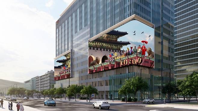 KT WEST 빌딩 전광판 예상도 [종로구 제공. 재판매 및 DB 금지]