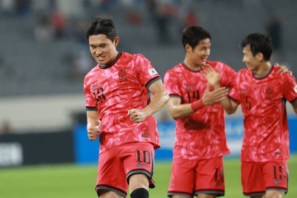 7일 용인미르스타디움에서 열린 2025년 동아시아축구연맹(EAFF) E-1 챔피언십(동아시안컵) 남자부 한국과 중국의 경기에서 이동경이 선취골을 넣고 세리머니하고 있다. 2025.7.7 /연합뉴스